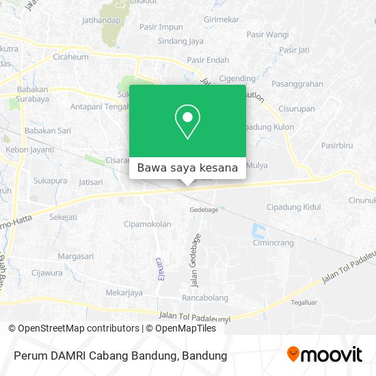 Peta Perum DAMRI Cabang Bandung