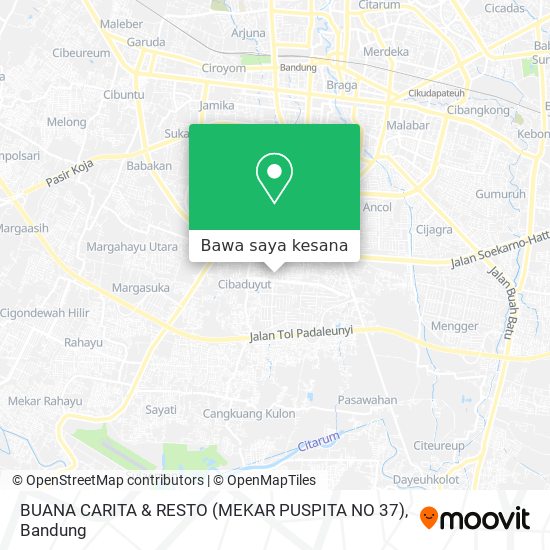 Peta BUANA CARITA & RESTO (MEKAR PUSPITA NO 37)