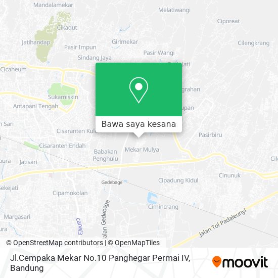 Peta Jl.Cempaka Mekar No.10 Panghegar Permai IV