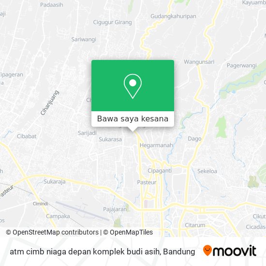 Peta atm cimb niaga depan komplek budi asih