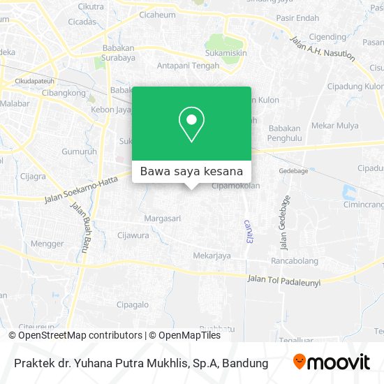 Peta Praktek dr. Yuhana Putra Mukhlis, Sp.A