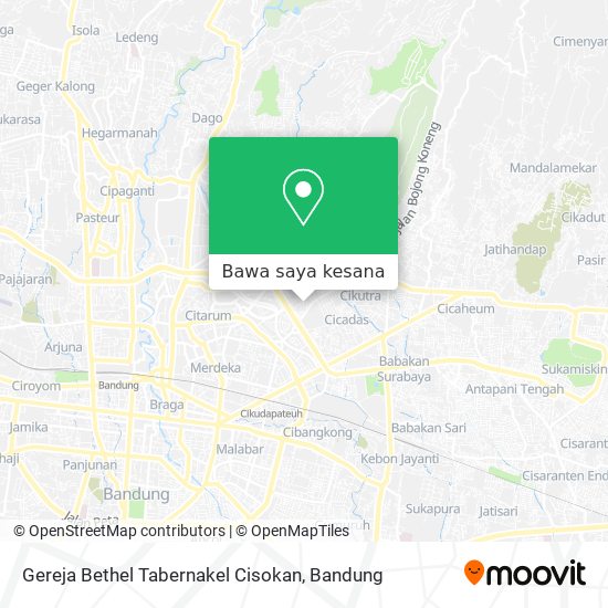 Peta Gereja Bethel Tabernakel Cisokan