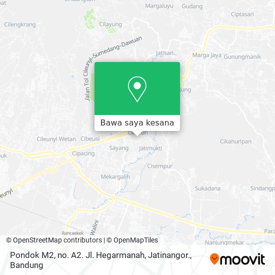 Peta Pondok M2, no. A2. Jl. Hegarmanah, Jatinangor.