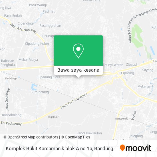 Peta Komplek Bukit Karsamanik blok A no 1a