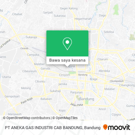 Peta PT ANEKA GAS INDUSTRI CAB BANDUNG