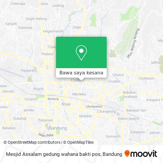 Peta Mesjid Assalam  gedung wahana bakti pos