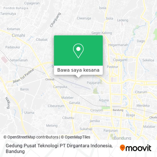 Peta Gedung Pusat Teknologi PT Dirgantara Indonesia