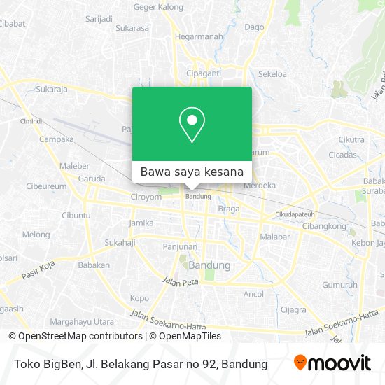 Peta Toko BigBen, Jl. Belakang Pasar no 92