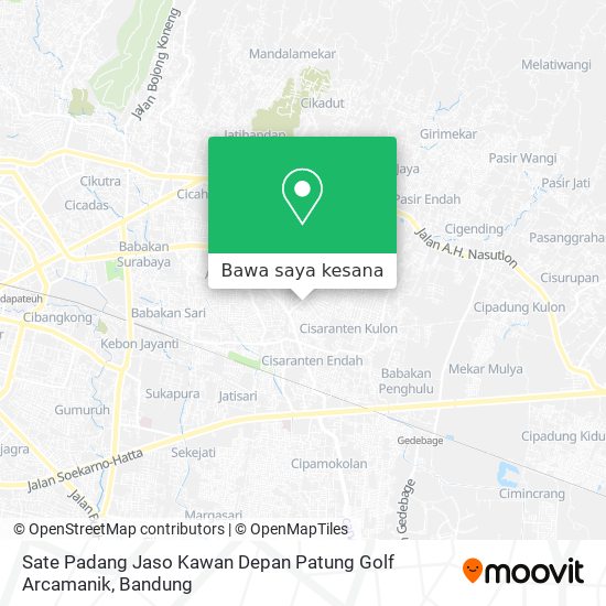 Peta Sate Padang Jaso Kawan Depan Patung Golf Arcamanik