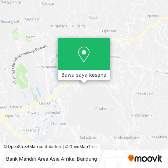 Peta Bank Mandiri Area Asia Afrika
