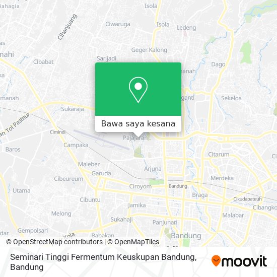 Peta Seminari Tinggi Fermentum Keuskupan Bandung