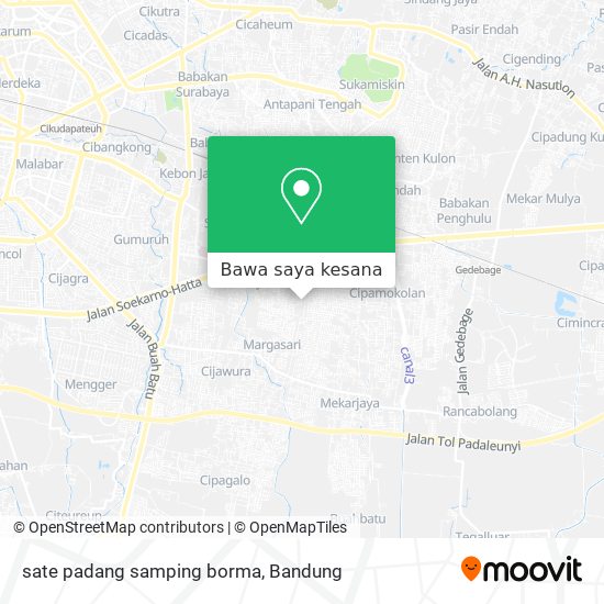 Peta sate padang samping borma