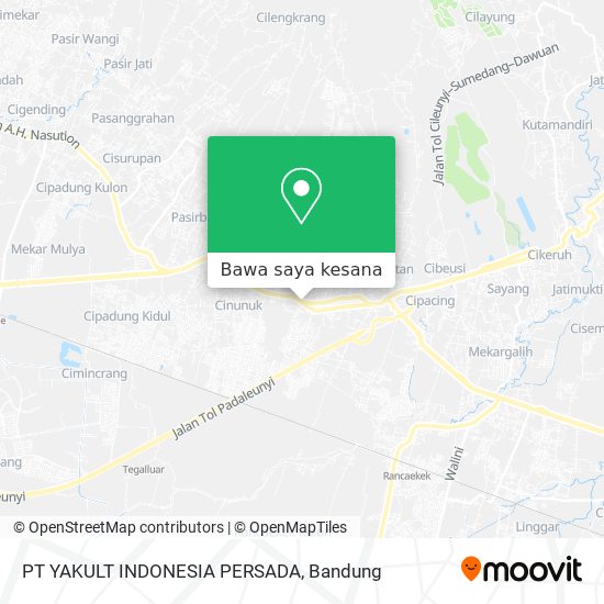 Peta PT YAKULT INDONESIA PERSADA