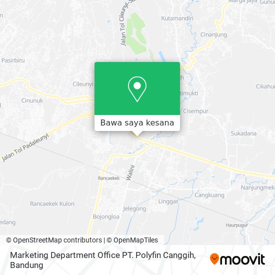 Peta Marketing Department Office PT. Polyfin Canggih