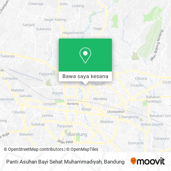 Peta Panti Asuhan Bayi Sehat Muhammadiyah