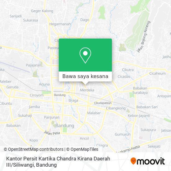 Peta Kantor Persit Kartika Chandra Kirana Daerah III / Siliwangi