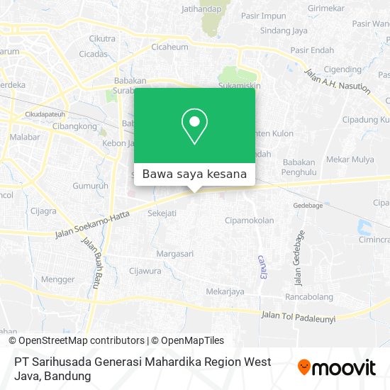 Peta PT Sarihusada Generasi Mahardika Region West Java