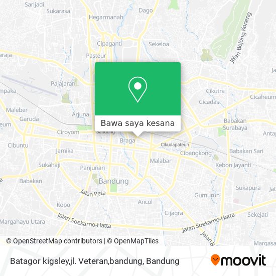 Peta Batagor kigsley,jl. Veteran,bandung