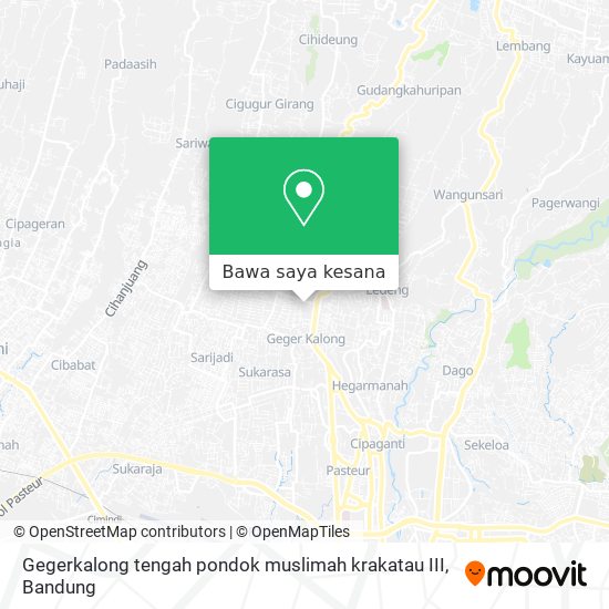 Peta Gegerkalong tengah pondok muslimah krakatau III