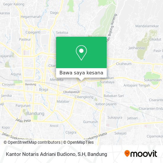 Peta Kantor Notaris Adriani Budiono, S.H