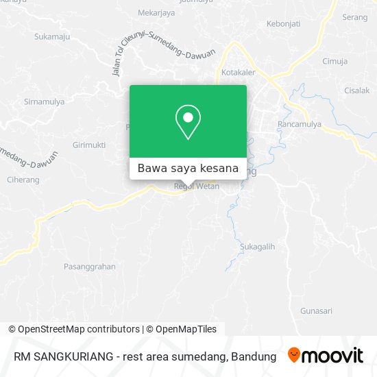 Peta RM SANGKURIANG - rest area sumedang