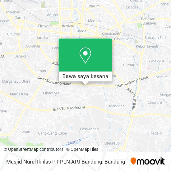 Peta Masjid Nurul Ikhlas PT PLN APJ Bandung