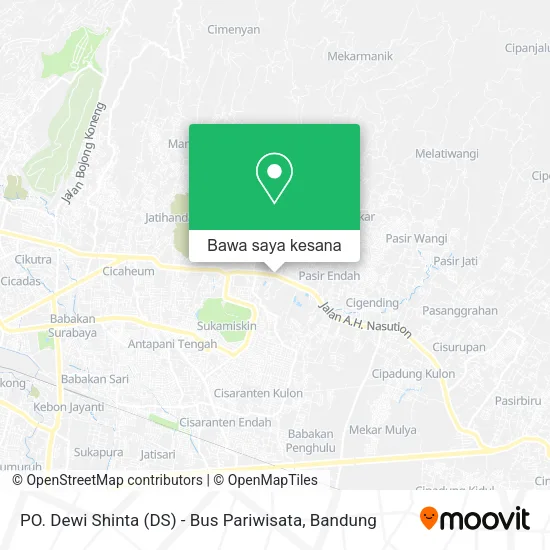 Peta PO. Dewi Shinta (DS) - Bus Pariwisata