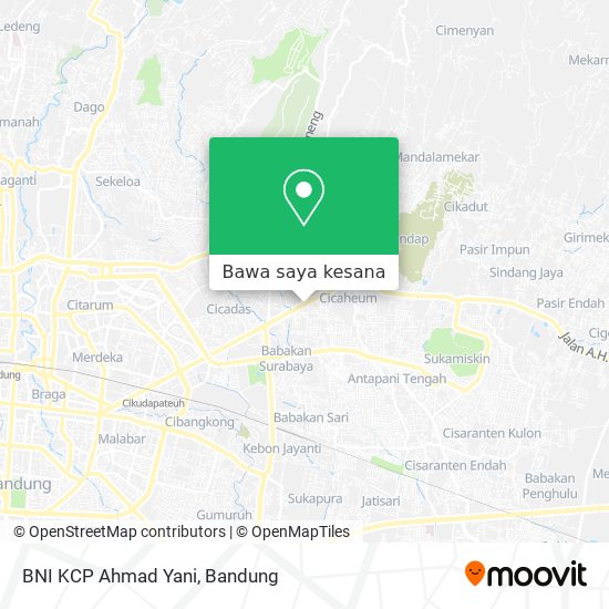 Peta BNI KCP Ahmad Yani