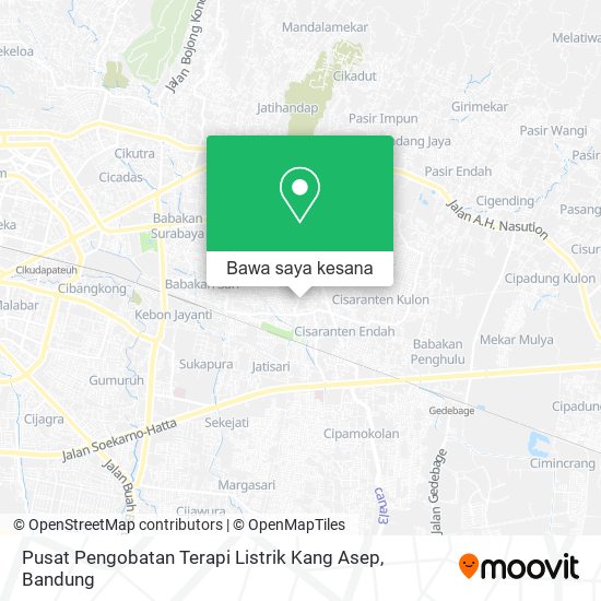 Peta Pusat Pengobatan Terapi Listrik Kang Asep