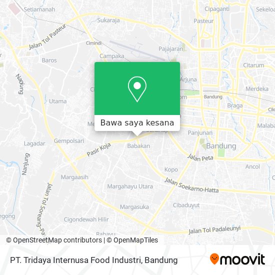 Peta PT. Tridaya Internusa Food Industri