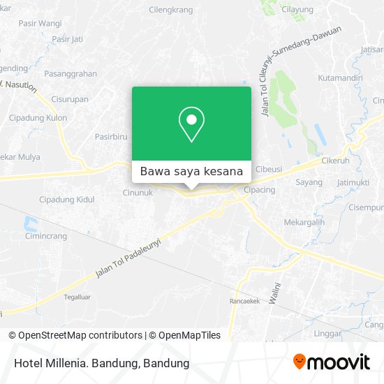 Peta Hotel Millenia. Bandung