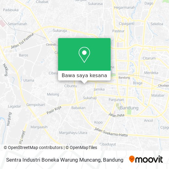 Peta Sentra Industri Boneka Warung Muncang