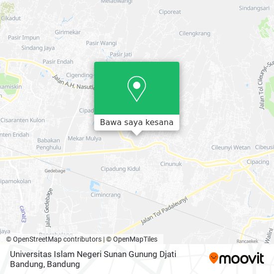 Peta Universitas Islam Negeri Sunan Gunung Djati Bandung