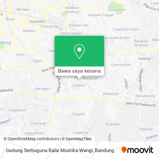 Peta Gedung Serbaguna Balai Mustika Wangi