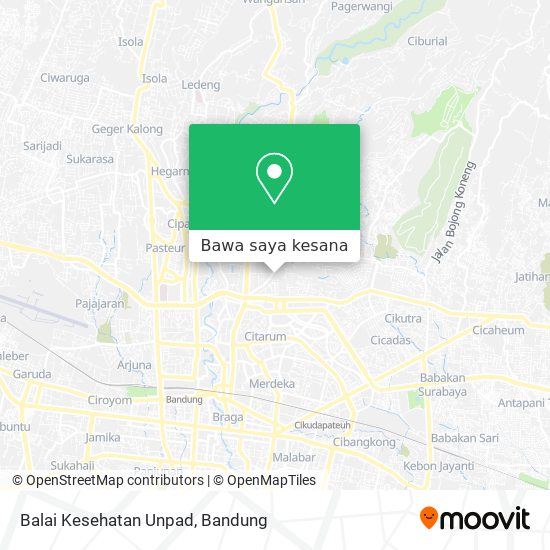 Peta Balai Kesehatan Unpad