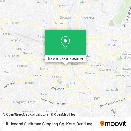 Peta Jl. Jendral Sudirman Simpang Gg. Kote