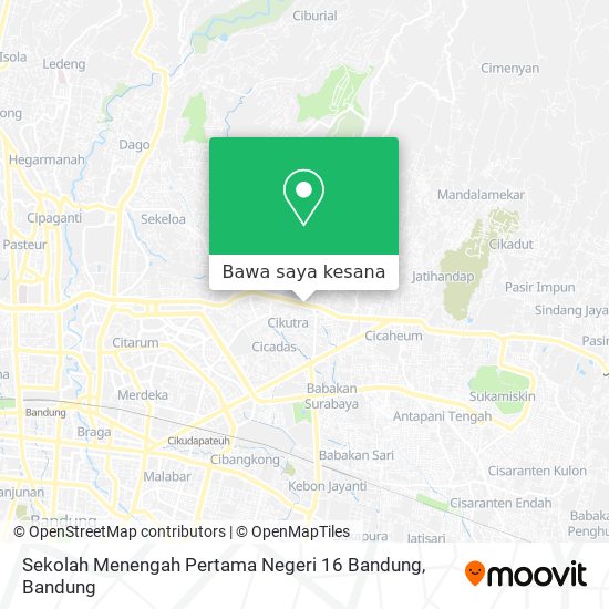 Peta Sekolah Menengah Pertama Negeri 16 Bandung