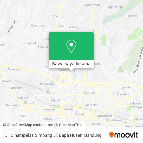 Peta Jl. Cihampelas Simpang Jl. Bapa Husen