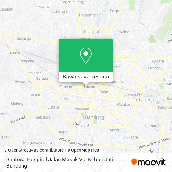 Peta Santosa Hospital Jalan Masuk Via Kebon Jati