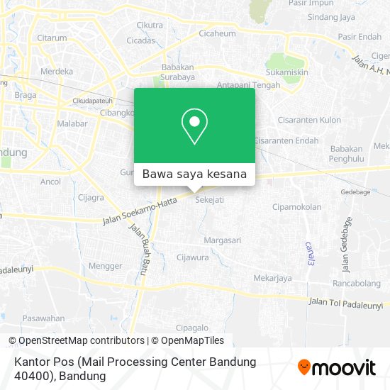 Peta Kantor Pos (Mail Processing Center Bandung 40400)