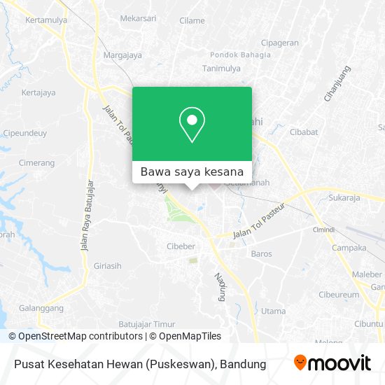 Peta Pusat Kesehatan Hewan (Puskeswan)