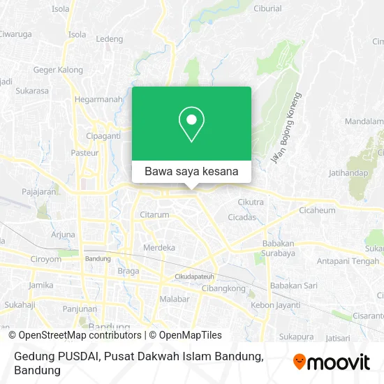 Peta Gedung PUSDAI, Pusat Dakwah Islam Bandung