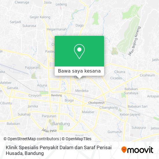 Peta Klinik Spesialis Penyakit Dalam dan Saraf Perisai Husada