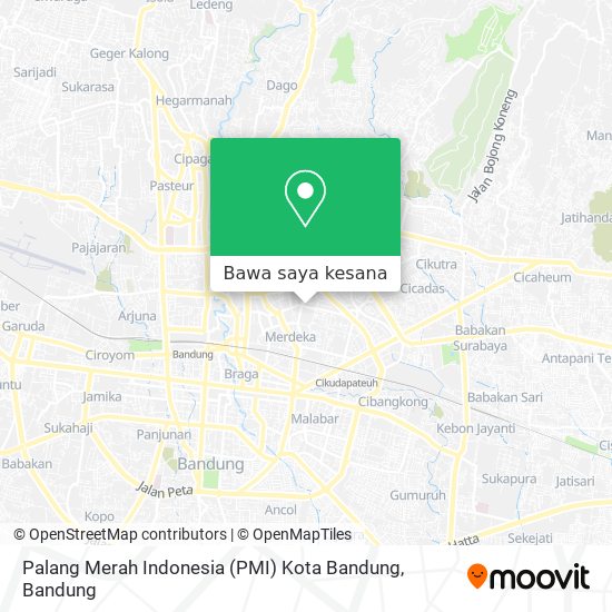 Peta Palang Merah Indonesia (PMI) Kota Bandung