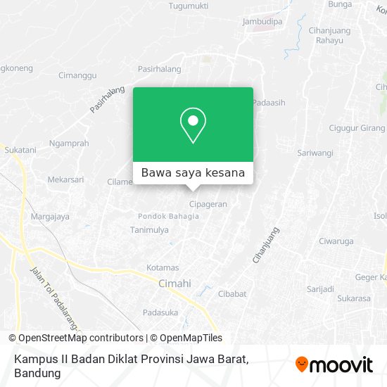 Peta Kampus II Badan Diklat Provinsi Jawa Barat