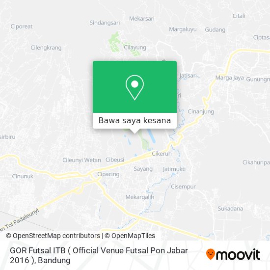 Peta GOR Futsal ITB ( Official Venue Futsal Pon Jabar 2016 )