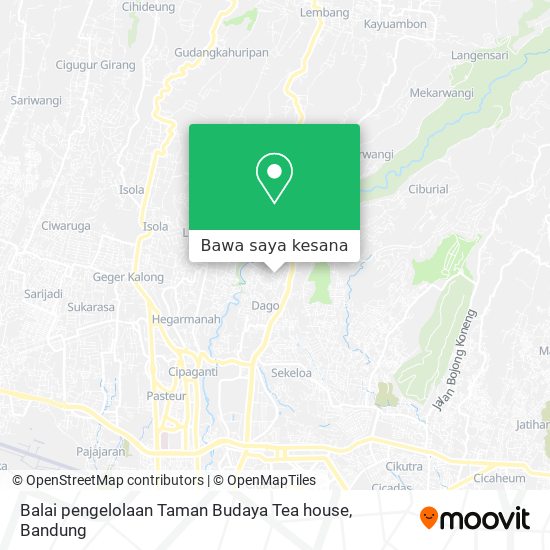Peta Balai pengelolaan Taman Budaya Tea house