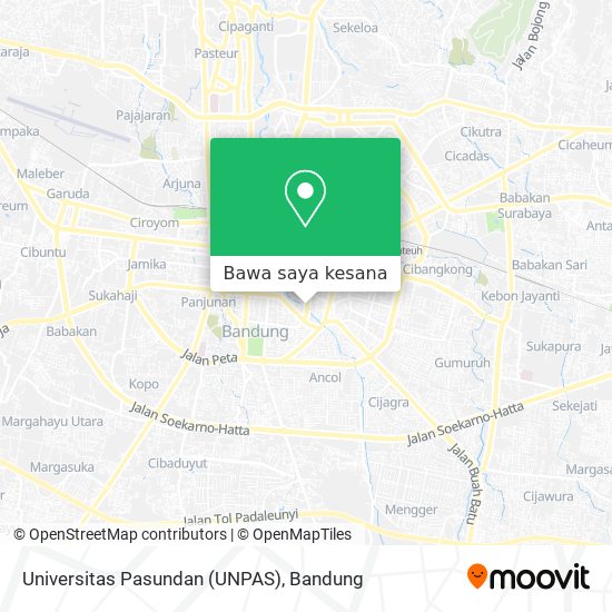 Peta Universitas Pasundan (UNPAS)