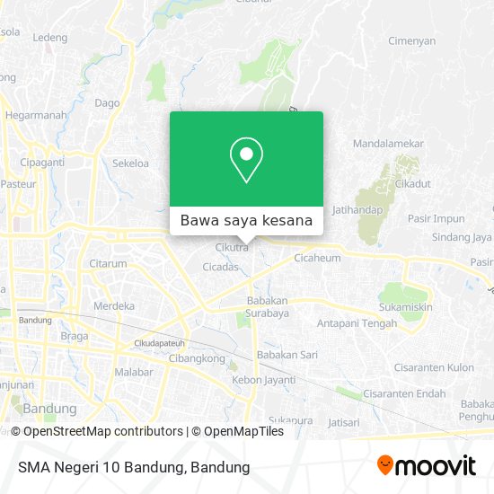 Peta SMA Negeri 10 Bandung