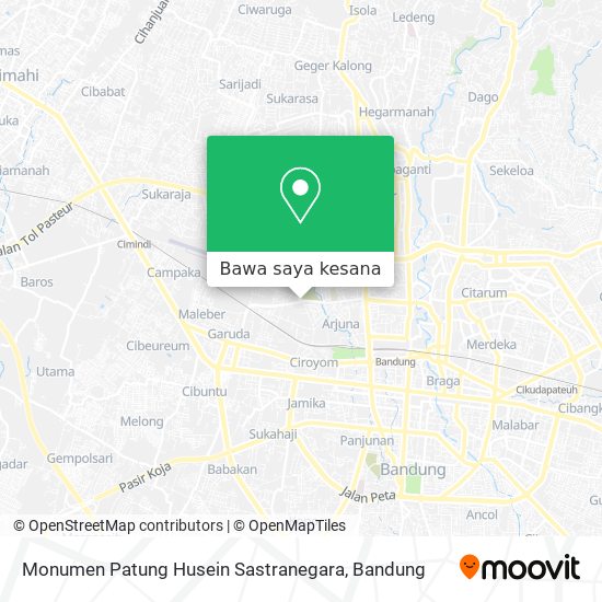 Peta Monumen Patung Husein Sastranegara
